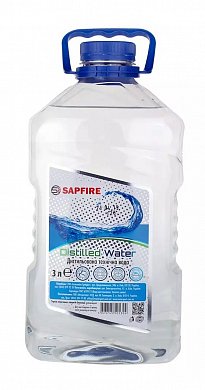 Очистители стекол Дистильована технічна вода 3 л SAPFIRE Distilled Water, фото 1, цена